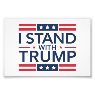 Trump 2024 Ik sta achter Trump steun President Foto Afdruk