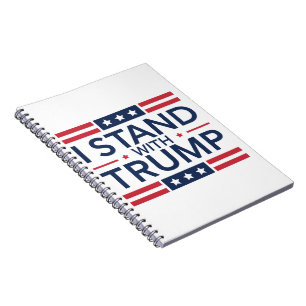 Trump 2024 Ik sta achter Trump steun president Notitieboek