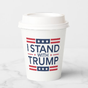 Trump 2024 Ik sta achter Trump steun president Papieren Bekers