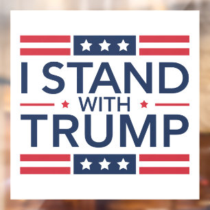 Trump 2024 Ik sta achter Trump steun president  Raamsticker