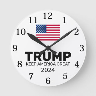Trump 2024 Keep America Great America Ronde Klok