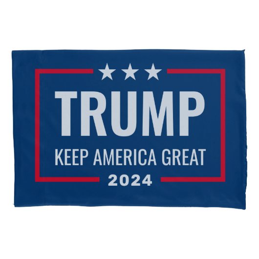 Trump 2024 Keep America Great - blue red Kussensloop (Voorkant)