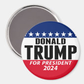 Trump 2024 Keep America Great - blue red Magneet (Voorkant / Achterkant)