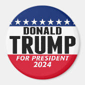 Trump 2024 Keep America Great - blue red Magneet (Voorkant)