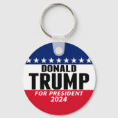 Trump 2024 Keep America Great - blue red Sleutelhanger (Voorkant)