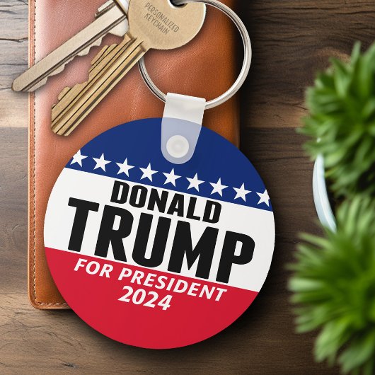 Trump 2024 Keep America Great - blue red Sleutelhanger