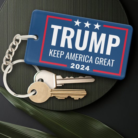Trump 2024 Keep America Great - blue red Sleutelhanger