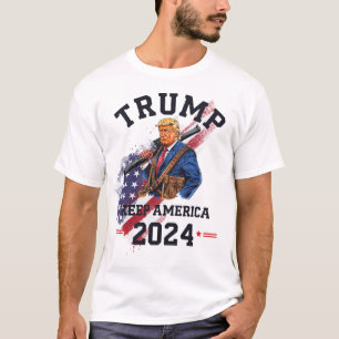 Trump 2024 Keep America Great T-Shirt Campaign USA