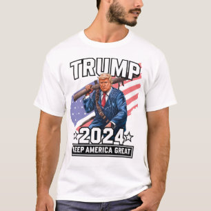 Trump 2024 Keep America Great T-Shirt Campaign USA