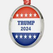 Trump 2024 Kerstmis Metalen Ornament (Links)