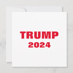 Trump 2024 Kleurrijke Rood Wit Vet Trendy Cool Feestdagenkaart