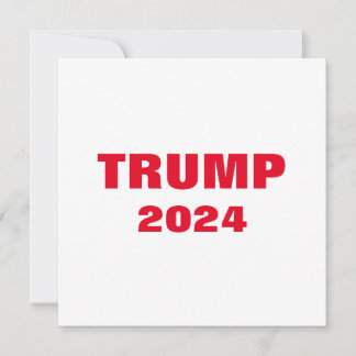 Trump 2024 Kleurrijke Rood Wit Vet Trendy Cool Feestdagenkaart