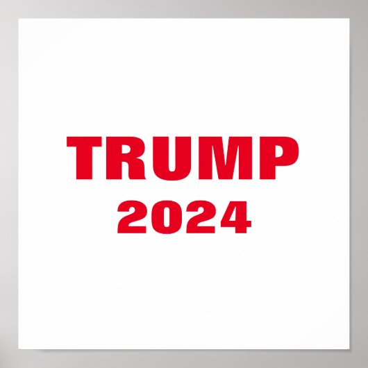 Trump 2024 Kleurrijke Rood Wit Vet Trendy Cool Poster (Voorkant)