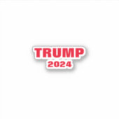 Trump 2024 Kleurrijke Rood Wit Vet Trendy Cool Sticker (Voorkant)