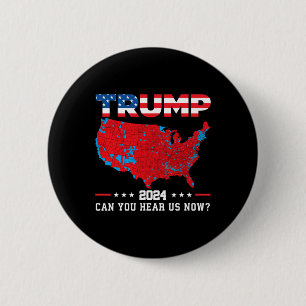 Trump 2024 Kun je ons nu horen kaart van 2024 verk Ronde Button 5,7 Cm