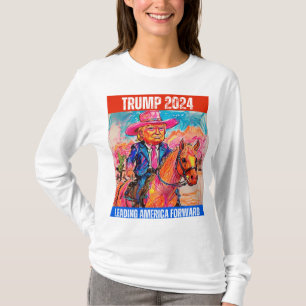 TRUMP 2024 LEIDT AMERIKA VOORUIT T-SHIRT