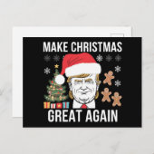 Trump 2024 maakt kerst weer geweldig feestdagenkaart (Voorkant / Achterkant)
