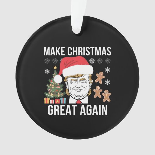 Trump 2024 maakt kerst weer geweldig ornament (voorkant)