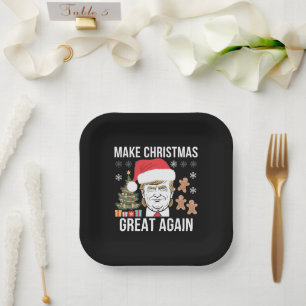 Trump 2024 maakt kerst weer geweldig papieren bordje