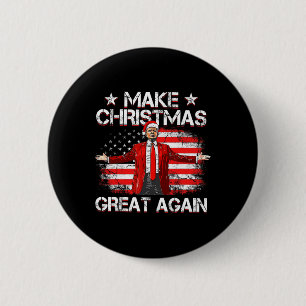 Trump 2024 maakt kerst weer leuk Trump Ronde Button 5,7 Cm