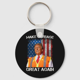 Trump 2024 maakt vuilnis weer leuk voor Trump Sleutelhanger
