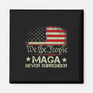 Trump 2024 Mega nooit overgeven Amerikaanse vlag M Magneet