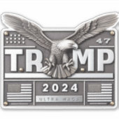 TRUMP 2024 met een adelaar Sticker (Voorkant)