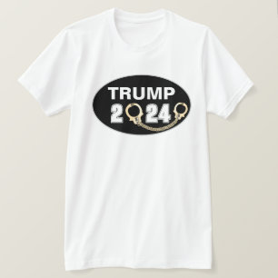 Trump 2024 met handboeien t-shirt