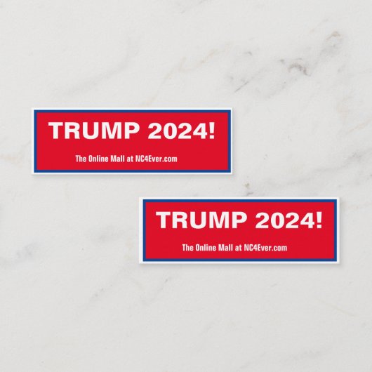 TRUMP 2024 mini carte de visite (Devant / Derrière)