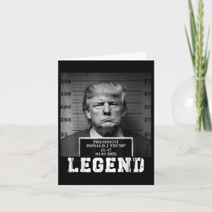 Trump 2024 Mugshot President Legend Kaart