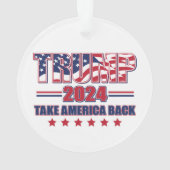 Trump 2024 Neem Ameica terug Ornament (achterkant)