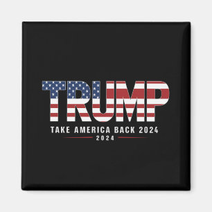 Trump 2024 Neem Amerika Terug Amerikaanse 2024 Cad Magneet
