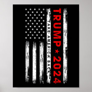 Trump 2024 Neem Amerika Terug Amerikaanse Vlag Pat Poster