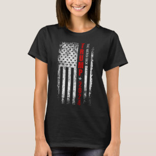 Trump 2024 Neem Amerika terug Amerikaanse vlag Pat T-shirt