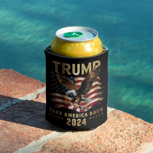 Trump 2024 Neem Amerika terug Amerikaanse vlag Tru Blikjeskoeler (Insitu Zwembad)