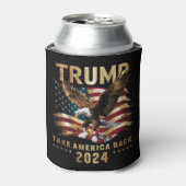 Trump 2024 Neem Amerika terug Amerikaanse vlag Tru Blikjeskoeler (Blikje Voorkant)