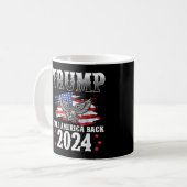 Trump 2024 Neem Amerika terug Amerikaanse vlag Tru Koffiemok (Voorkant links)