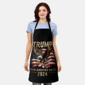 Trump 2024 Neem Amerika terug Amerikaanse vlag Tru Schort (Gedragen)