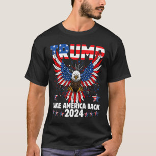 Trump 2024 Neem Amerika terug Amerikaanse vlag Tru T-shirt