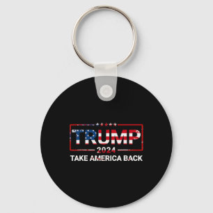 Trump 2024 Neem Amerika Terug Ons Vlag 4 Juli Sleutelhanger