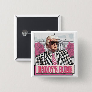 Trump 2024 Neem Amerika Terug Papa Is Thuis Trump Vierkante Button 5,1 Cm