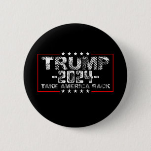 Trump 2024 Neem Amerika Terug Politiek Vintage Ronde Button 5,7 Cm