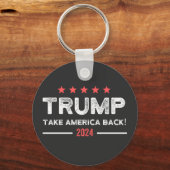 Trump 2024 Neem Amerika Terug Sleutelhanger (Voorkant)