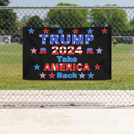 TRUMP 2024 Neem AMERIKA terug Spandoek (Insitu)