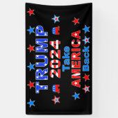 TRUMP 2024 Neem AMERIKA terug Spandoek (Verticaal)