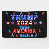 TRUMP 2024 Neem AMERIKA terug Spandoek (Horizontaal)