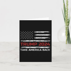 Trump 2024 Neem Amerika terug Verkiezing Patriotti Kaart