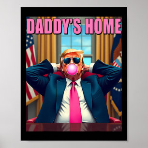 Trump 2024: Neem de roze bubbel van America CK Dad Poster