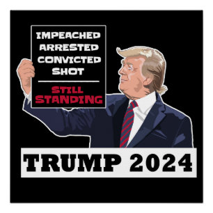 Trump 2024 Nog steeds Staande President Verkiezing Perfect Poster
