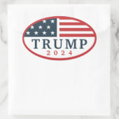 Trump 2024 ovale sticker (Tas)
